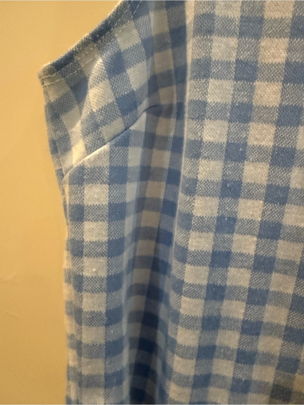 Altar'd State Light Blue Gingham Tank Top with a back keyhole closure - Picture 4 of 5